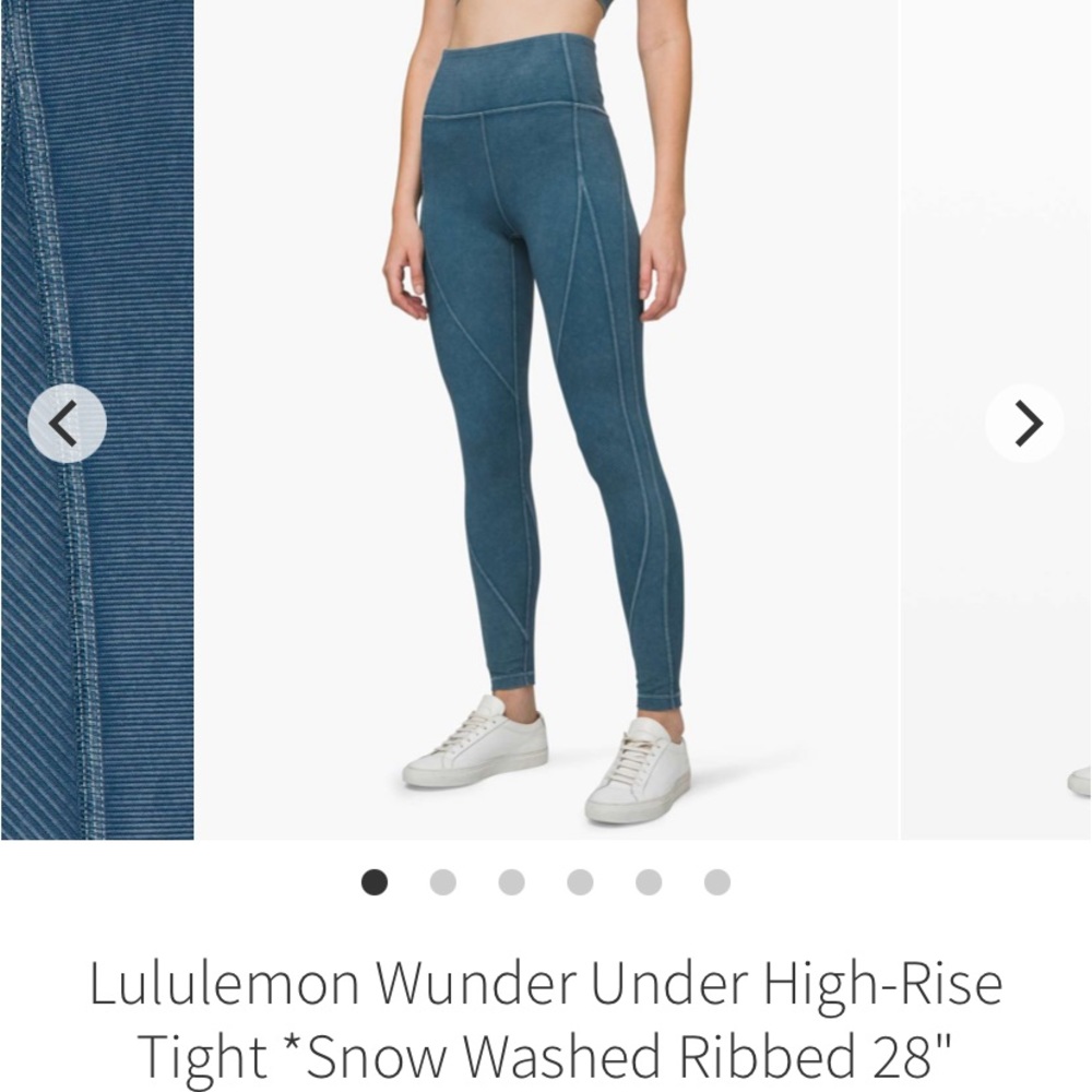 Lululemon wounder under 6 28 washed snow washed